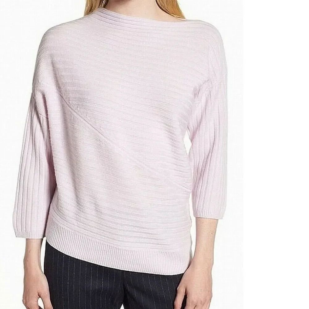 Lewitt Ribbed Mauve Cashmere Sweater Size Small